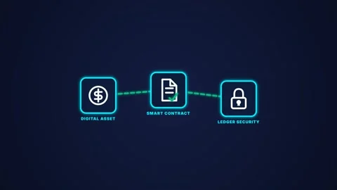 Fintech Blockchain Ledger Security Stock Footage 344255010