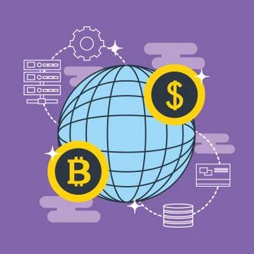 Fintech business concept Stock Illustration