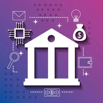Fintech business concept Stock Illustration