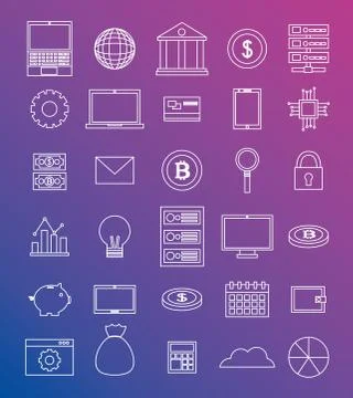 Fintech business concept Stock Illustration