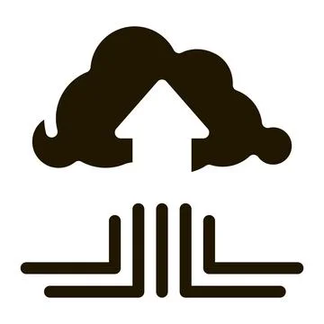 Fintech cloud storage icon Vector Glyph Illustration Stockillustratie