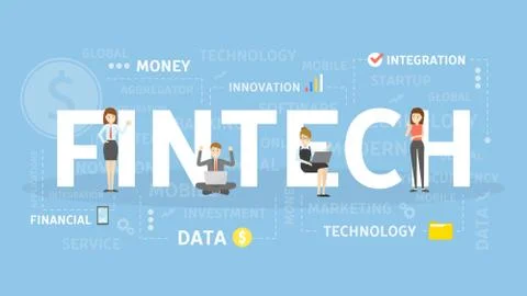 Fintech concept illustration. Stock Illustration