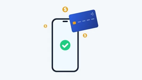 Fintech Contactless Mobile Payment and NFC Transaction 4K Vídeo Stock 347004684