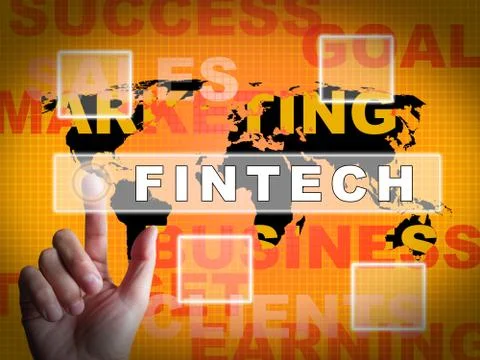 Fintech Dashboard Financial Technology Ecommerce 3d Illustration Stock Illustration