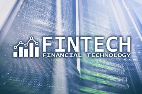 Fintech - Financial technology. Business solution and software development. Stock Illustration