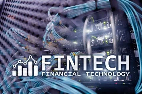 Fintech - Financial technology. Business solution and software development. 스톡 일러스트