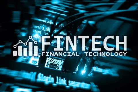Fintech - Financial technology. Business solution and software development. Illustrazione stock