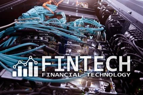 Fintech - Financial technology. Business solution and software development. イラスト素材