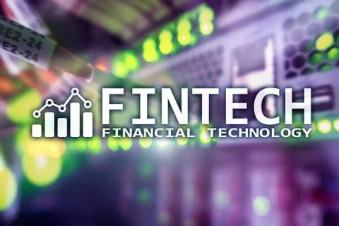 Fintech - Financial technology. Business solution and software development. Stock Illustration