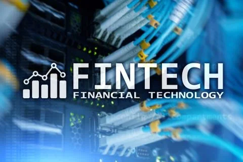 Fintech - Financial technology. Business solution and software development. Illustrazione stock