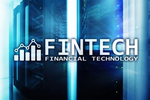 Fintech - Financial technology. Business solution and software development. Stock Illustration