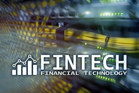 Fintech - Financial technology. Business solution and software development. 스톡 일러스트