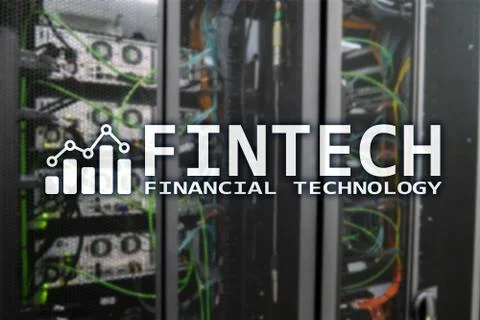 Fintech - Financial technology. Business solution and software development. Stock Illustration