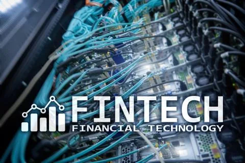 Fintech - Financial technology. Business solution and software development. イラスト素材