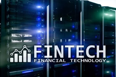 Fintech - Financial technology. Business solution and software development. Stock Photos