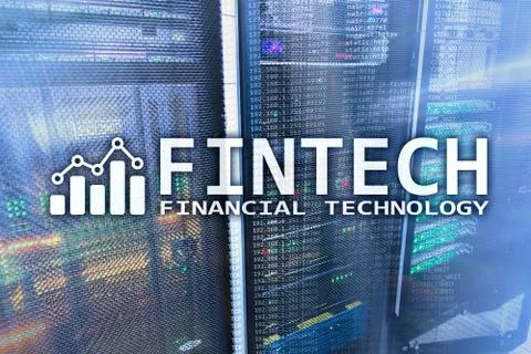 Fintech - Financial technology. Business solution and software development Foto stock