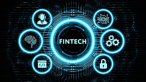 Fintech -financial technology concept. Stock Footage 142676846