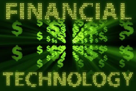 Fintech in financial technology concept 스톡 일러스트