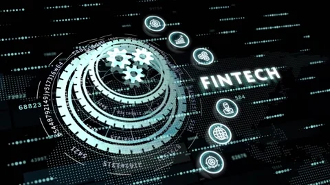 Fintech -financial technology concept.Business, Technology, Internet and netw Vidéo 150645660