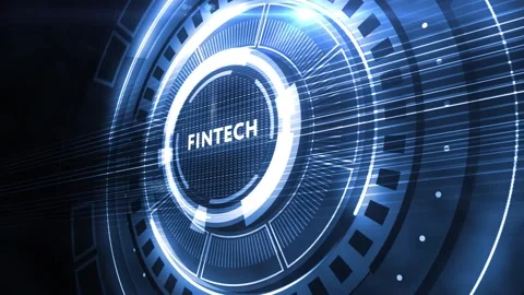 Fintech -financial technology concept.Icon Fintech on the virtual display. Stock Footage 140106796