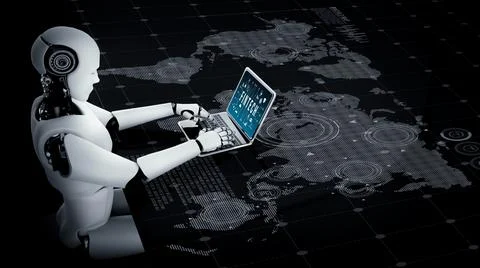 Fintech financial technology software for modish business 写真素材