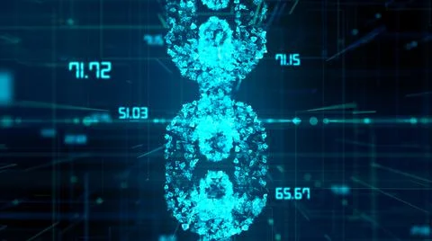 Fintech ICO using block chain encryption data protection for safe records  Illustrazione stock