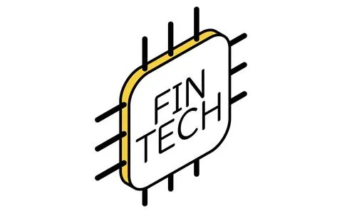 Fintech icon representing finance and technology with modern digital illust.. Stock Illustration