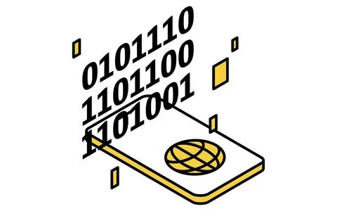 Fintech icon of smartphone online payment with security, digital finance an.. Stock Illustration