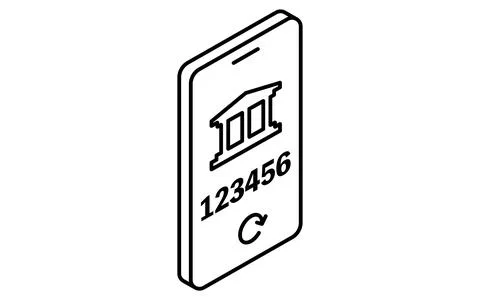 Fintech icon of smartphone two factor authentication application, secure lo.. Stock Illustration