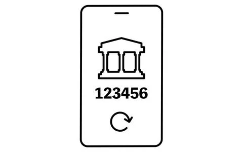 Fintech icon of smartphone two factor authentication application, secure lo.. Stock Illustration