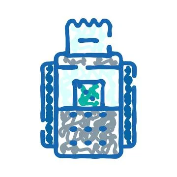 Fintech kiosk performing electronic payment transaction Stock Illustration