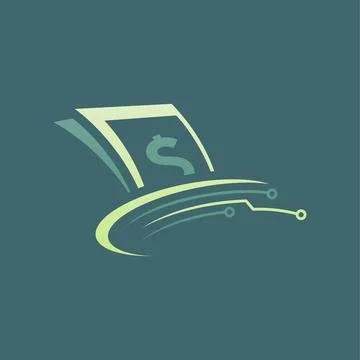 Fintech logo design concept vector Illustrazione stock