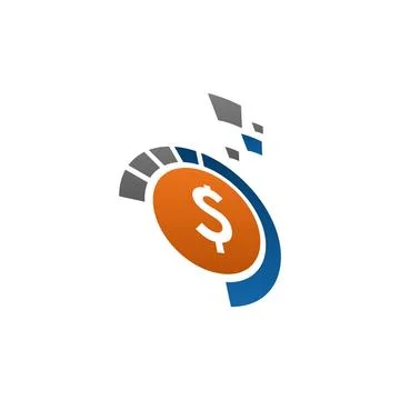 Fintech logo design concept vector Illustrazione stock