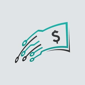 Fintech logo design concept vector 스톡 일러스트