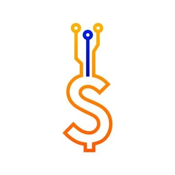 Fintech logo design concept vector 스톡 일러스트