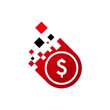 Fintech logo design concept vector Illustrazione stock