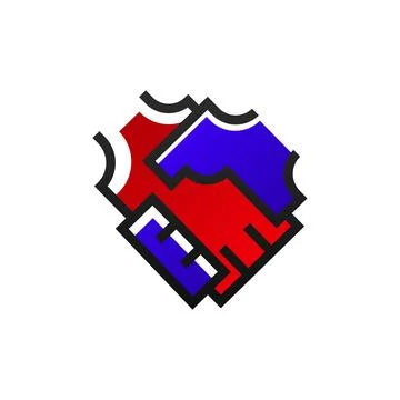 Fintech logo design concept vector Illustrazione stock