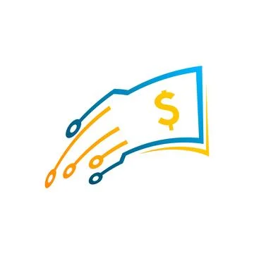 Fintech logo design concept vector Stock Illustration