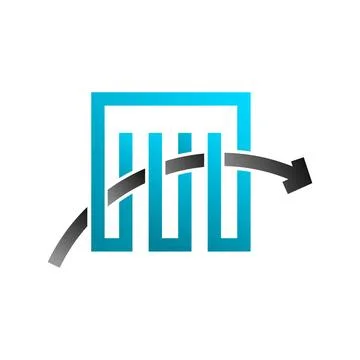 Fintech logo design concept vector Illustrazione stock