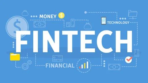 Fintech or financial technology concept. Idea of innovation 스톡 일러스트