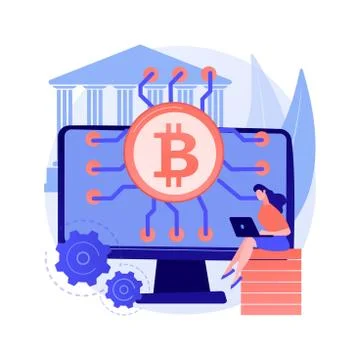 FinTech technology abstract concept vector illustration. Ilustración de archivo