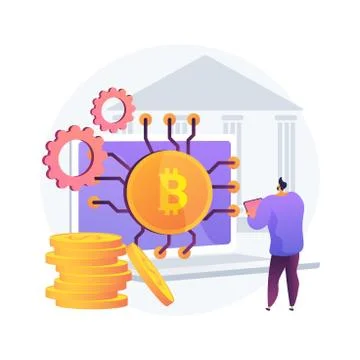 FinTech technology abstract concept vector illustration. Ilustración de archivo