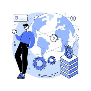 FinTech technology abstract concept vector illustration. Ilustración de archivo