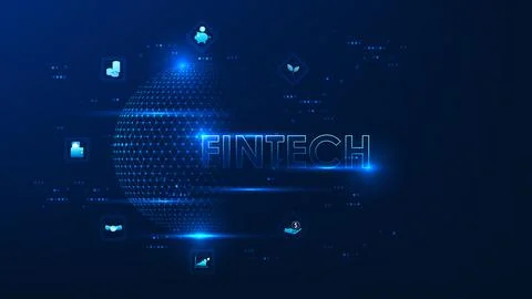 Fintech technology digital 스톡 일러스트