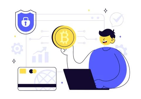 Fintech Vector Illustration Featuring Finance, Financial Technology, Online.. 스톡 일러스트