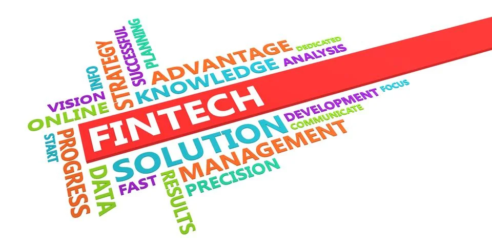 Fintech Word Cloud Stock Illustration