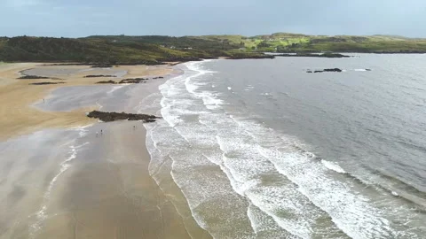 Fintra Beach Aerial View Video stock 219979949