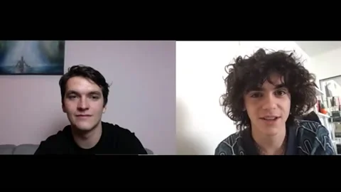 Fionn Whitehead and Jack Dylan Grazer talk about 'Don't Tell a Soul' - 2020 Stock Footage 154382468