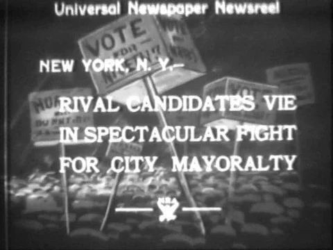 Fiorello LaGuardia makes his bid for mayor of New York City in 1933. Stock Footage
