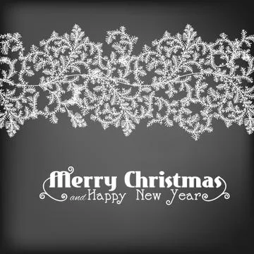 Fir border Stock Illustration